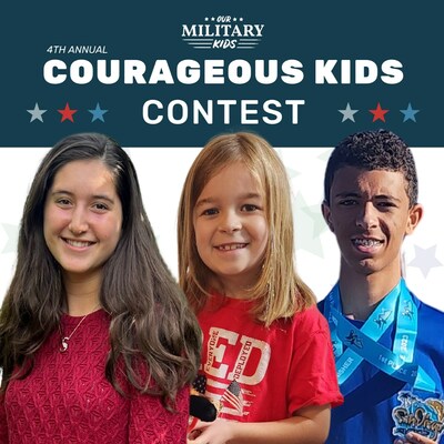 Our Military Kids®, a national nonprofit providing extracurricular activity grants to military children and teens, honors 12 extraordinary winners of its fourth annual Courageous Kids Contest during April's Month of the Military Child.