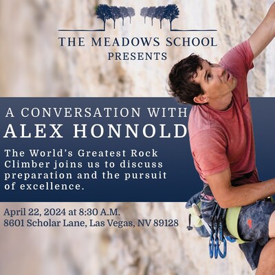 A conversation on preparation and the pursuit of excellence with Alex Honnold, the world's greatest rock climber, at The Meadows School in Las Vegas, NV.