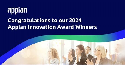 Congratulations to 2024 Appian Innovation Award winners that demonstrate significant business results with next-Gen AI process automation.