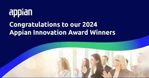 Les lauréats du Prix de l'Innovation Appian 2024 affichent des résultats significatifs grâce à la nouvelle génération d'automatisation des processus via l'IA
