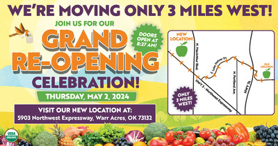 Natural Grocers invites Oklahoma City residents to a Grand Re-Opening Celebration at 5903 Northwest Expressway, Warr Acres, OK 73132 on May 2nd.