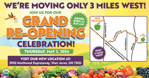 Natural Grocers® Invites Oklahoma City Community to Celebrate Grand Re-Opening at New Location on May 2, 2024