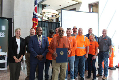 Ohio House of Representative, Elgin Rogers, Jr. Presents Resolution to the Ohio Laborers’ Union to Kickoff National Work Zone Awareness Week