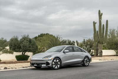 The IONIQ 6 is photographed in Scottsdale, Ariz., on March 28, 2022.