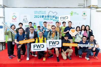 富衛管理層率領多位同事參與養和山村義工隊主辦的「健步樂行獻愛心2024」慈善步行活動，為受情緒困擾的弱勢學童籌款。