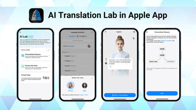 AI Translation Lab dans l’application Apple (PRNewsfoto/Timekettle)
