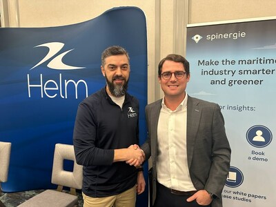 Paul Cyr (left), Manager of Partnerships, Helm Operations; and Patrick Sanguily, General Manager – Americas, Spinergie.