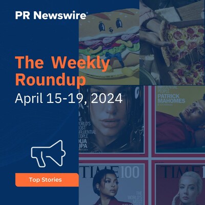 PR Newswire Weekly Press Release Roundup, April 15-19, 2024. Photos provided by Hellmann's, Domino's Pizza and TIME.
