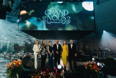 Left to right: Tracy Robinson, Président and Chief Executive Officer, CN; Beyries, Singer, Songwriter and Breast Cancer Survivor; Nadia Wendowsky, Vice-President, Leadership and Corporate Giving, Canadian Cancer Society; Christian Dubé, Minister of Health – Gouv. QC; Andrea Seale, Chief Executive Officer, Canadian Cancer Society; Abe Adham, Chair, Quebec Market, TD Bank Group (CNW Group/Canadian Cancer Society (National Office))