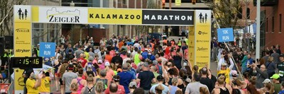 The Zeigler Kalamazoo Marathon, Half, 10K, and 5K attracts participants from all over the US