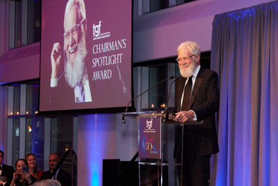 David Letterman receives The Glaucoma Foundation Spotlight Award.