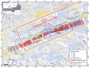 Final 2023 Drill Hole Results for CV5 at Corvette including 133.9 m at 1.21% Li2O and Extending Strike to 4.6 km