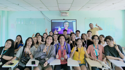 Ivan Kwok, Odoo Education Officer, with students of Mindanao State University–Iligan Institute of Technology.