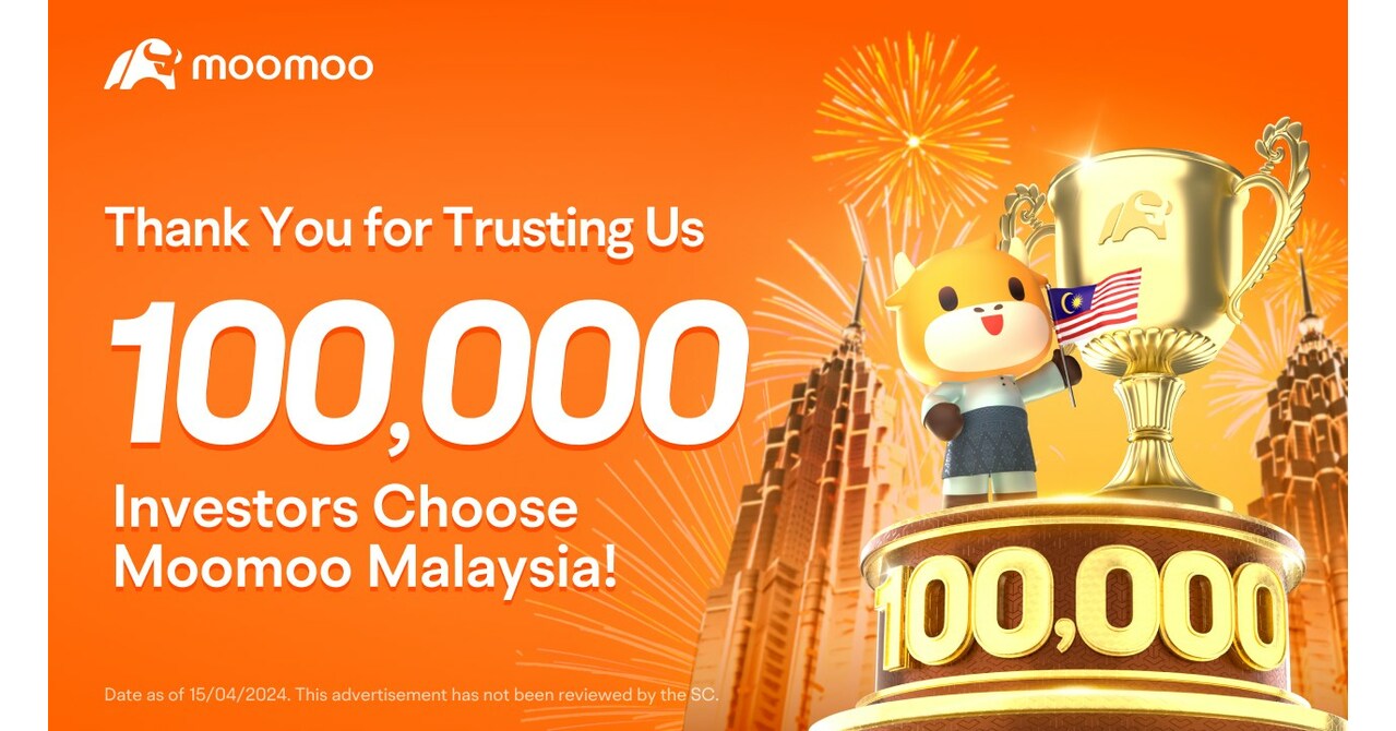 Moomoo Malaysia 客户数量突破 100,000 名； 成为马来西亚下载量第一的金融应用程序