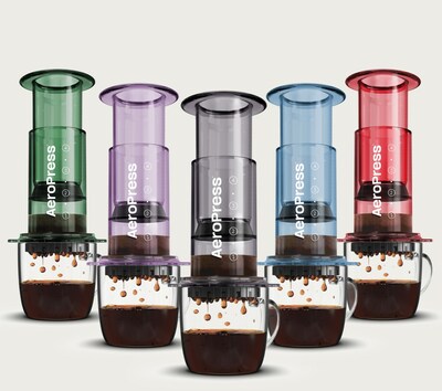 AeroPress, Inc. expands line of iconic coffee makers with AeroPress Clear Colors collection.