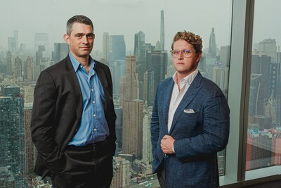Jeremy Fox (left) and G.M. Nicholas Vik at Fifth Wall's new NYC headquarters in Hudson Yards.