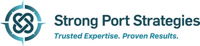 Logo for Strong Port Strategies, one of America's leading maritime, surface, aviation and intermodal transportation consultancies.