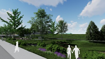 Futur parc éponge dans l'arrondissement de Verdun (Groupe CNW/Ville de Montréal - Cabinet de la mairesse et du comité exécutif)