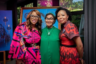 L-R Founder of The Sister Accord Foundation Sonia Jackson Myles, Last Living Leader of the 1956 Women's March Sophia Williams De Bruyn, and her daughter Sonja De Bruyn