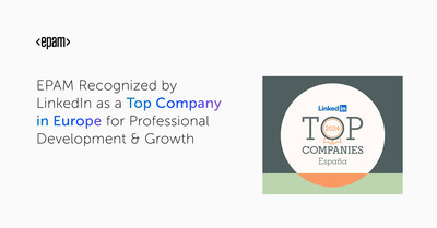 EPAM Recognized by LinkedIn as a Top Company in Europe for Professional Development and Growth