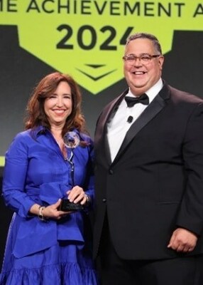 Christine Duffy, President of Carnival Cruise Line (left) and Charles Sylvia, ECC, CLIA's Vice President of Industry and Trade Relations (right)
