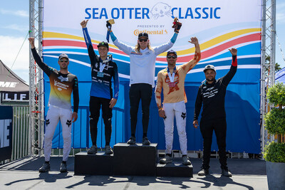 Monster Army rider Ryan Pinkerton from Aliso Viejo, California, rose to second place in the Elite Men Mountainbike Downhill race at the 2024 Sea Otter Classic Mountain Bike Competition