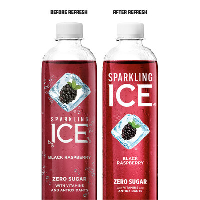 Sparkling Ice, crafted by Talking Rain Beverage Company, is rolling out all new packaging labels on its iconic bottles. The refreshed label prominently positions a bold, clean, and more modern-looking Sparkling Ice logo above the familiar fruit-filled ice cube. The new design is optimized to promote brand recognition, improve visibility on the shelf, and boost relevance with target consumers.