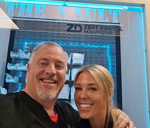 The Pathways' Dr. Justin Moody with Zest Clinical Success Manager Jessica Shivers, RDH
