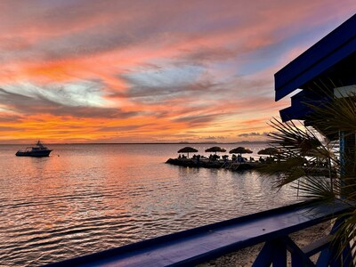 Sunset view Divi Flamingo Beach Resort