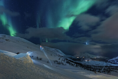 Monster Energy Release Visually Stunning “Green Hour” Video Filmed in Norway’s Backcountry Amid the Spectacular Northern Lights Aerial Phenomenon.