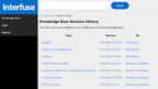 Interfuse Adds Revision History to its online Knowledge Base