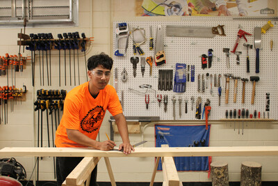 Bryan Merino has secured a carpentry job in North Carolina and was introduced to the skilled trades by his father. Bryan will share his plans at a Lowe's store in Charlotte on SkillsUSA National Signing Day on May 7.