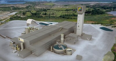 Simulation visuelle: Ressources Falco Ltée.  Projet Horne 5 à Rouyn-Noranda par Ressources Falco Ltée. (Groupe CNW/Bureau d'audiences publiques sur l'environnement)