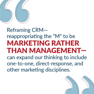 Repurposing CRM—replace "management" with "marketing"