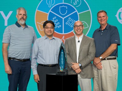 Shown from left to right are Tim Clark, Kohei Takeuchi, Jeff Morrison and Rob Sharpe.