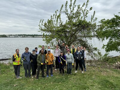 The HRP team based in Old Town Alexandria, Virginia removed invasive plants and assisted with clean up along the Mt Vernon Trail.