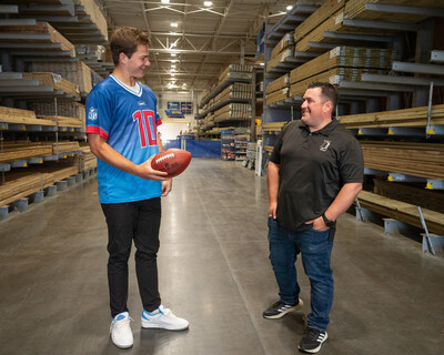 Drake Maye Surprises Local Detroit Contractor Dave D'Agostino with 2024 NFL Draft Experience on Behalf of Lowe's