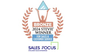 Sales Focus Inc. Wins Bronze Stevie® Award in 18th Annual Stevie Awards for Sales & Customer Service