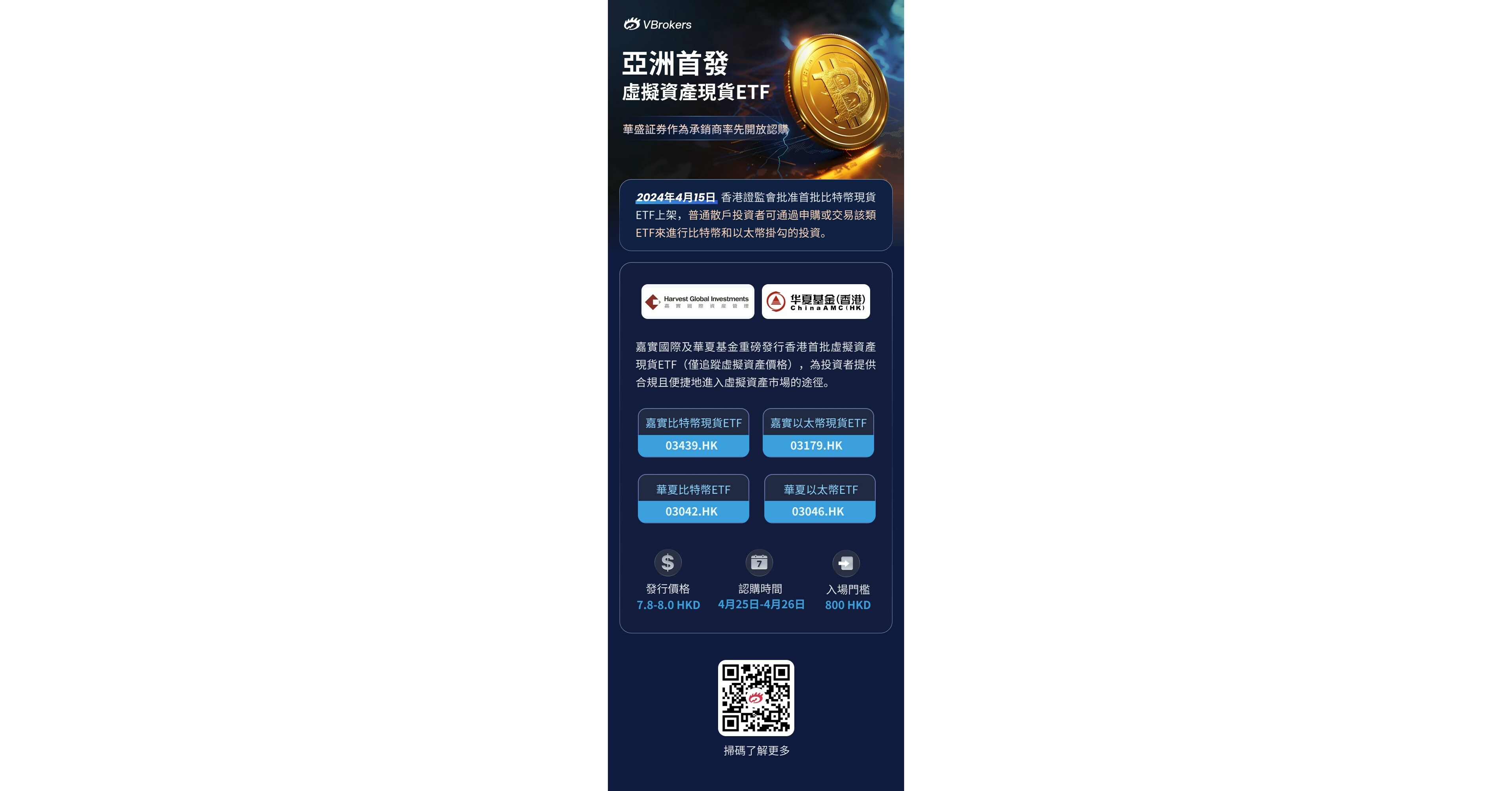 華盛証券率先開放亞洲首批虛擬資產現貨ETF認購