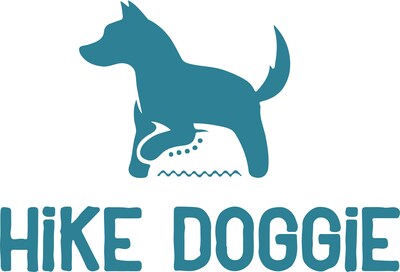 Hike Doggie Blue Hiking Dog Logo