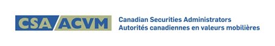 Logo des Autorits canadiennes en valeurs mobilires (Groupe CNW/Autorits canadiennes en valeurs mobilires)
