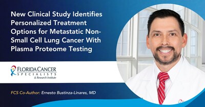 FCS medical oncologist and hematologist Ernesto Bustinza-Linares, MD is co-author of a clinical study enabling personalized treatment for metastatic non-small cell lung cancer. The study utilizes a new testing method that identifies protein inhibitor levels in patients to determine targeted treatment options and optimize outcomes.