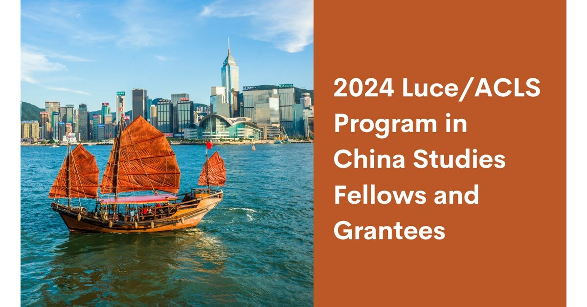 American Council of Learned Societies Announces 2024 Luce/ACLS Program