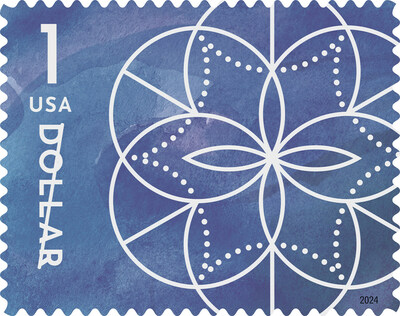 A new $1 Floral Geometry stamp is the latest offering in USPS’s Floral Geometry collection.