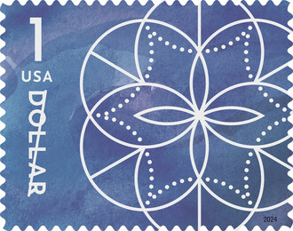 A new $1 Floral Geometry stamp is the latest offering in USPS’s Floral Geometry collection.