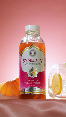 SYNERGY® Pomelo Pink Lemonade Raw Kombucha is available at retailers nationwide now.