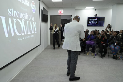 Mary J. Blige surprises women at Westchester Community College to announce the Pepsi x Mary J. Blige Strength of a Woman Community Fund, a $100,000 fund to support and give back to women in Yonkers, NY.