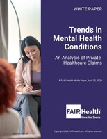 Share of Patients with Mental Health Diagnoses Rose 40 Percent Nationally from 2019 to 2023, according to New FAIR Health Study WeeklyReviewer