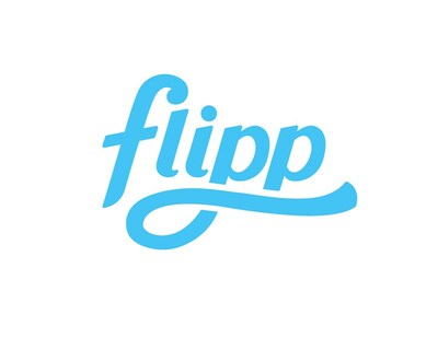 Flipp logo in a turquoise blue, cursive font spelling "Flipp" (CNW Group/Flipp Operations Inc.)