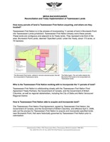 Media Backgrounder for the Reconciliation and Treaty Implementation of Tsawwassen Lands (CNW Group/Tsawwassen First Nation)